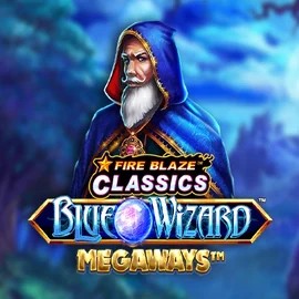 Fire Blaze Blue Wizard Megaways logo – Slots by Rarestone Gaming at VipLuck Casino